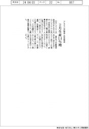 アルミ二次地金・合金地金、2月生産1・4%増