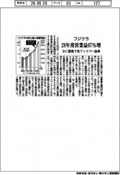 フジクラ、28年度営業益67%増 DC需要で光ファイバー急伸