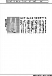 スズキ、「まとめ袋」を生分解性プラ化 個包装の部品出荷用
