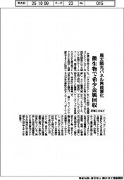 芝浦工大など、廃太陽光パネル再資源化 微生物で希少金属回収