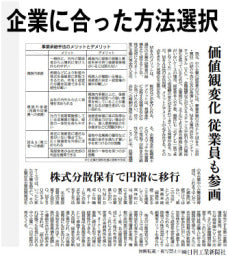事業承継 企業に合った方法を選択