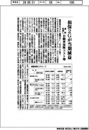 損害グループ3社の通期見通し、2Gが当期減益 自動車保険コスト増