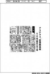 アステラスの前3月期、営業最高益 重点製品の売上増