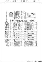 トップの系譜(143)シンフォニアテクノロジー 半導体関連、売上高の5割に