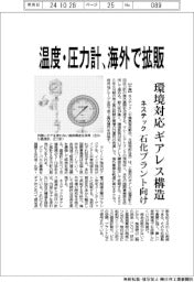 ネステック、温度・圧力計を海外で拡販 石化プラント向け