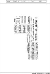 三菱電機の通期予想、売上高最高 空調など需要増、5.2兆円