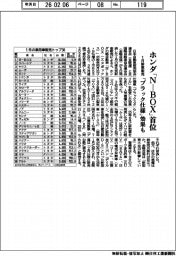 1月の新車販売、ホンダ「N-BOX」首位 「ブラック仕様」効果も