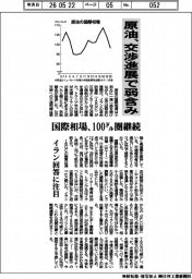 原油の国際相場、交渉進展で弱含み 100ドル圏継続