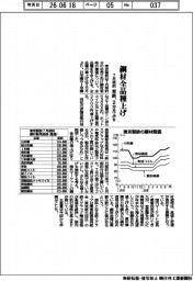 東鉄、鋼材全品種上げ 7月契約、2カ月ぶり