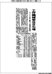 工作機械受注8%増 昨年、米・アジア好調 外需が最高