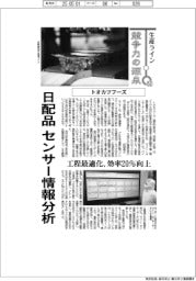 生産ライン 競争力の源泉(52)トオカツフーズ 日配品 センサー情報分析