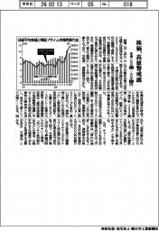 株、高値に警戒感 来週5万4000―5万8000円