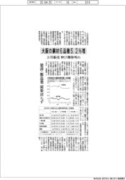 大阪の鋼材、3月販売6品種5.2%増 建設・製造業の需要戻らず
