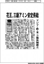 花王/三級アミン安定供給、アジア・欧・米 3極体制確立