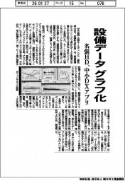 名張HD、中小DXアプリ 設備データ グラフ化