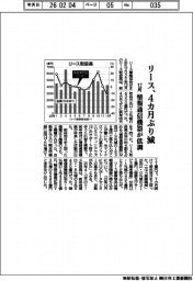 12月のリース取扱高、4カ月ぶり減少 情報通信機器が低調