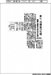 東レの通期見通し、当期益13%増 繊維・機能化成品が好調