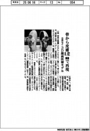 日南など 骨から皮膚0・02ミリメートルで再現 3D顔面医療モデル