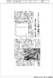 東京のステンレス丸棒、弱横ばい 荷動き鈍く先安感