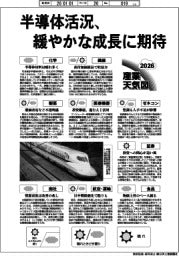 2026産業天気図/半導体活況、緩やかな成長に期待