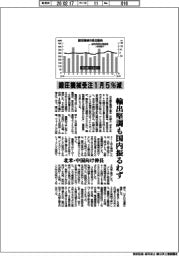 鍛圧機械受注、1月5%減 輸出堅調も国内振るわず