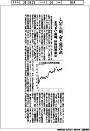 LME銀、金と連れ高 米利下げ観測、経済回復に期待