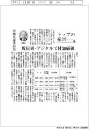 トップの系譜(92)三井E&SHD 脱炭素・デジタルで付加価値