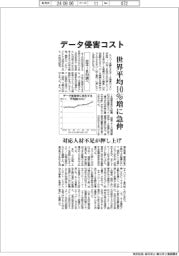 データ侵害のコスト、世界平均１０％増に急伸　日本ＩＢＭ調べ