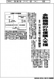 政府、金融機関の社債購入支援　日本公庫で原資融資