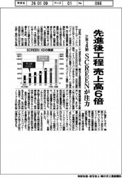 ＳＣＲＥＥＮ、先進後工程に注力　売上高３１年３月期に６倍