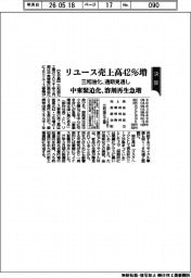 三和油化の通期見通し、リユース売上高４２％増