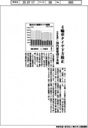 ４輪車タイヤの今年見通し下方修正　国内需要１０９万本減