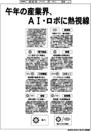 ２０２６産業天気図／午年の産業界、ＡＩ・ロボに熱視線