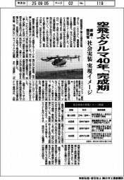 経産・国交省、空飛ぶクルマ４０年「完成期」　社会実装実現イメージ