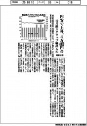 鉄スクラップ輸出入札、円安で上昇し４万４０００円台　関東鉄源１０月契約