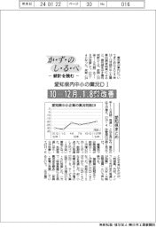 かずのしるべ　統計を読む／愛知県内中小の業況ＤＩ　10ー12月、１・８ポイント改善