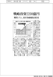 横浜ゴム、戦略投資２２００億円　高付加価値品拡充