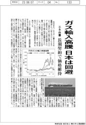 ガス輸入高騰、日本は回避　エネ白書２０２３閣議決定