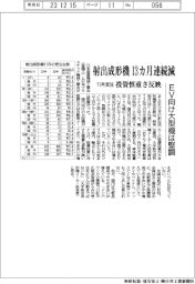 射出成形機受注、１３カ月連続減　１１月