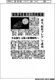 複数温度帯ガス同時観測　京大「恒星フレア」で成功