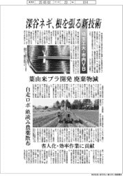 深谷ネギ、根を張る新技術　埼玉工大・市内ＶＢ、省人化・効率作業に貢献