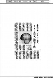 ミドリ安全、暑熱対策ヘルメッ投入　通気５倍