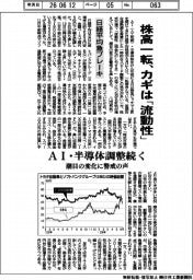 株高一転、カギは「流動性」　日経平均急ブレーキ