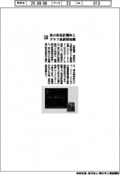 古野電気／魚の体長計測向上グラフ魚群探知機