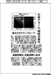 東北大、生体チオールを即時可視化　ラマンプローブ開発