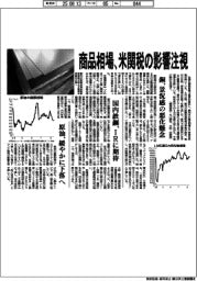 商品相場、米関税の影響注視