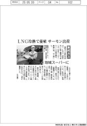 東邦ガス、ＬＮＧ冷熱で養殖　サーモン出荷　地域スーパーに