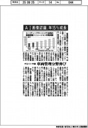 ＡＩ画像認識、年１５％成長　デロイト予測、車両管理分野伸び