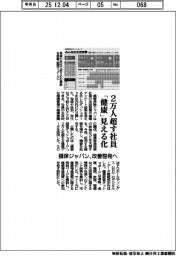損保ジャパン、２万人超す社員の「健康」見える化　