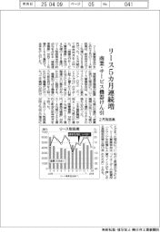 リース取扱高、５カ月連続増　２月、商業・サービス機器けん引